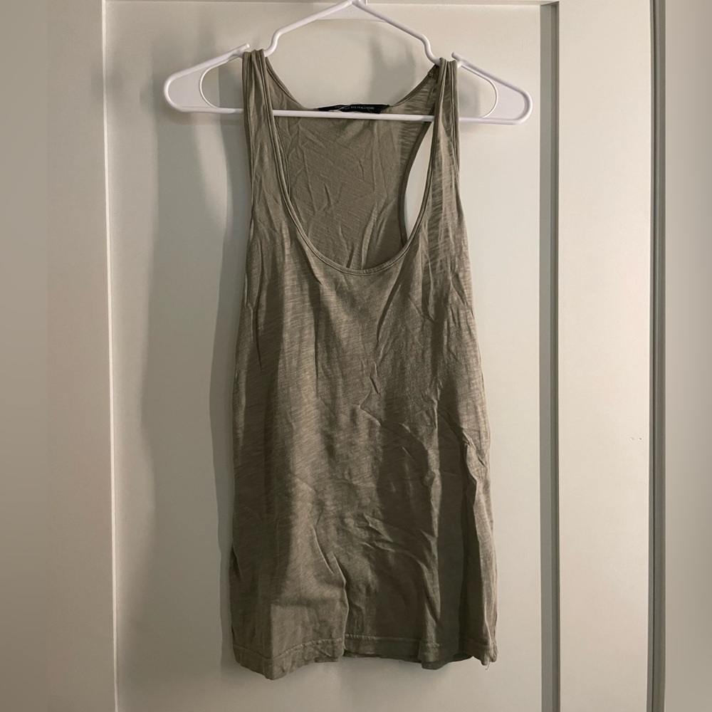 77 Urban Behavior Sage Green Tank Top
